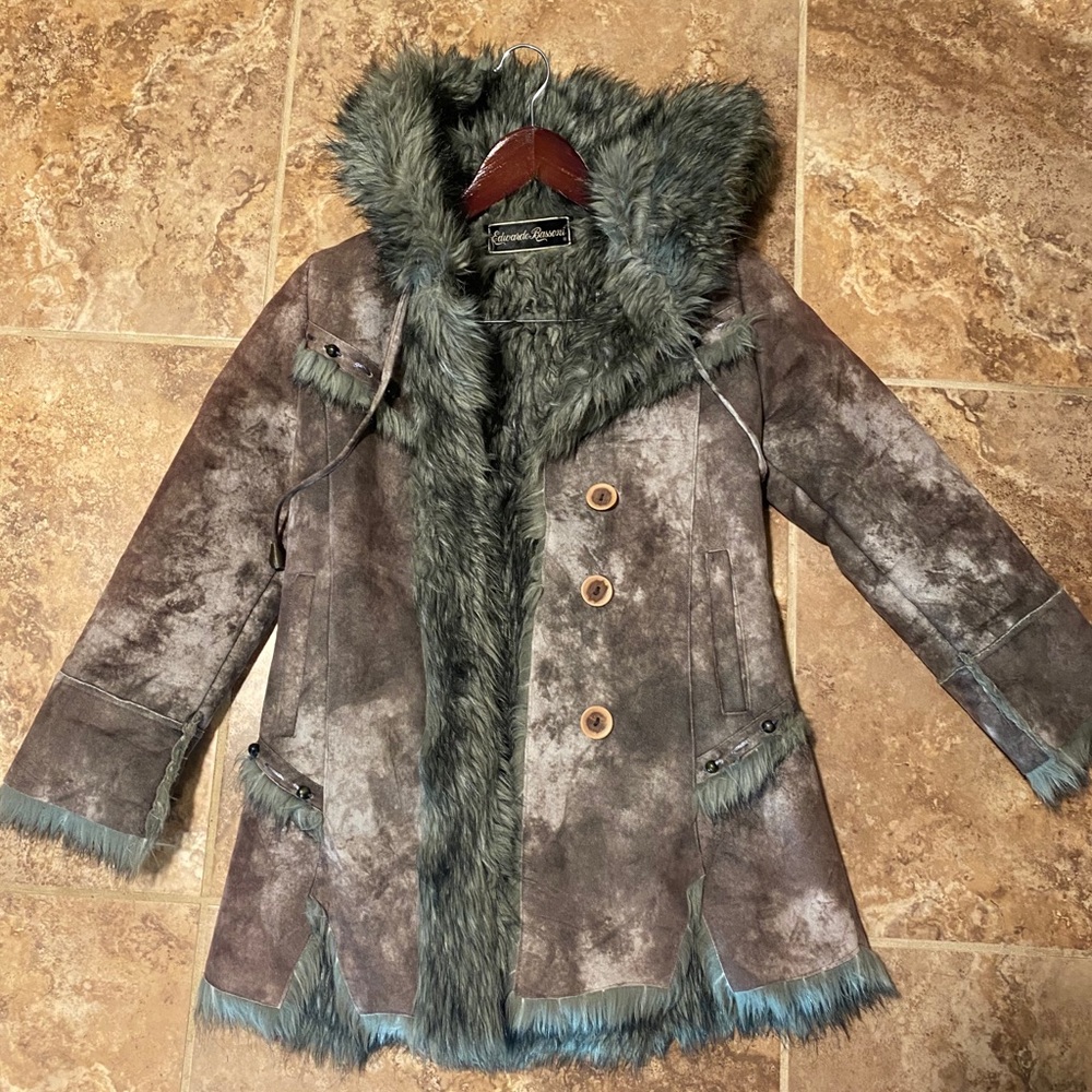 Eduardo Bassoni Suede with Faux Fur Jacket
